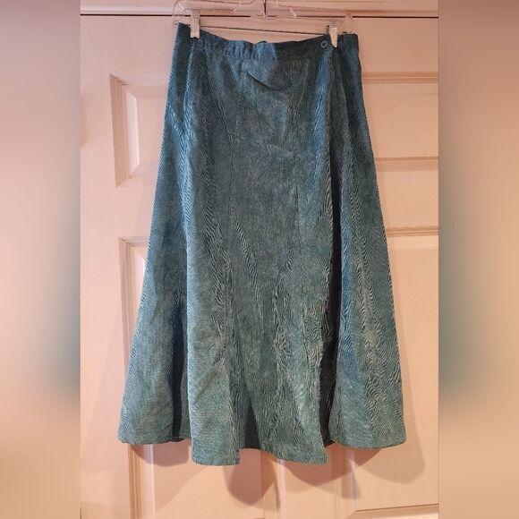 Company Collection Petite soft ribbed blue midi skirt 14P - Picture 1 of 4